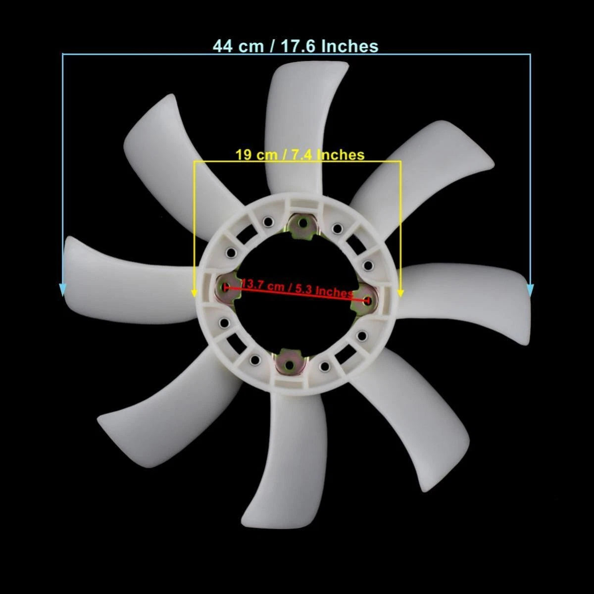 Fan Blade Radiator Cooling System Fits Toyota Land Cruiser HZJ73 HZJ81 HDJ80 D05