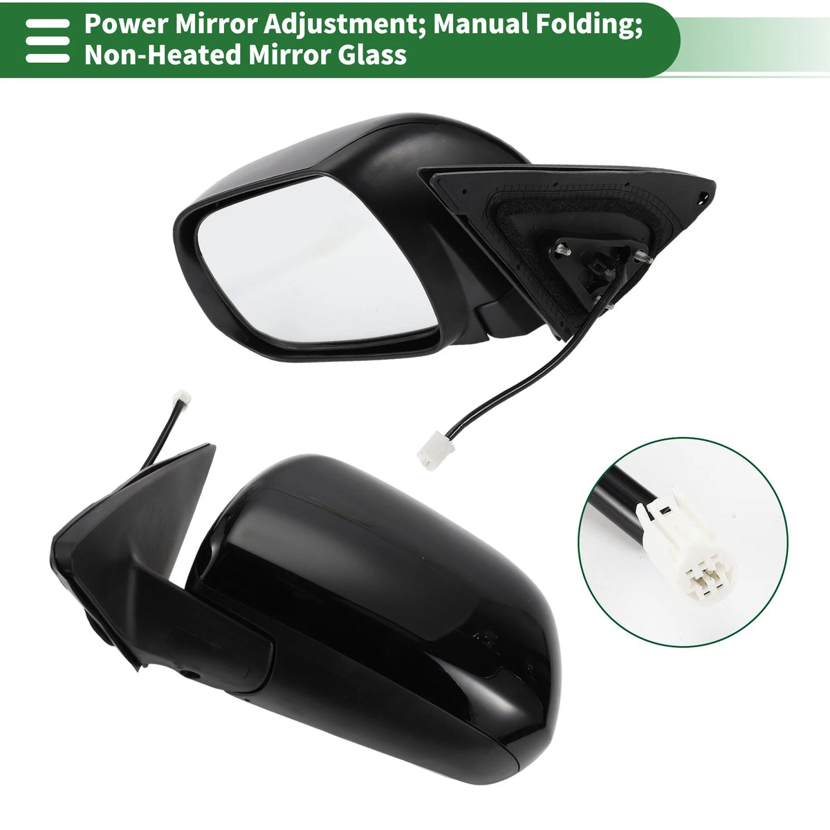 Left Side Door Mirror Glass Non-Heated for Toyota Highlander (2008–2023)