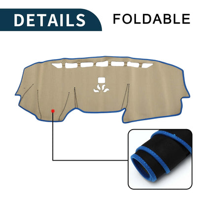 Dashboard Cover Mat for Honda CR-V 2017-2022 Sun Protector Black Blue