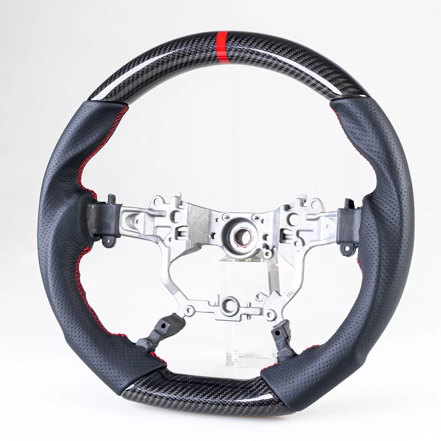 Custom Black Carbon Steering Wheel for Toyota Land Cruiser (2003-2023)