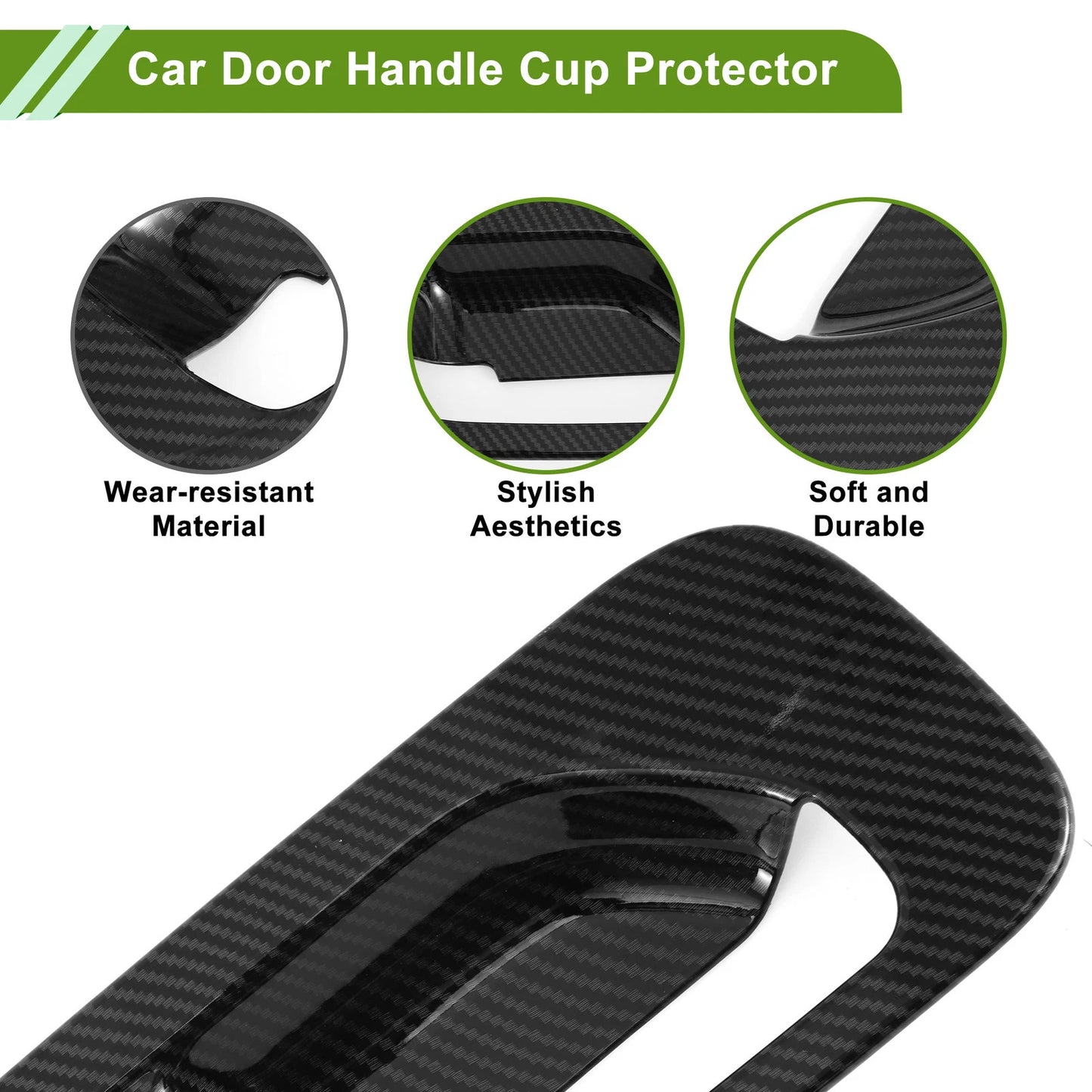Carbon Fiber Door Handle Cup Protectors for Nissan NV200 (2013-2020) 4 Pcs