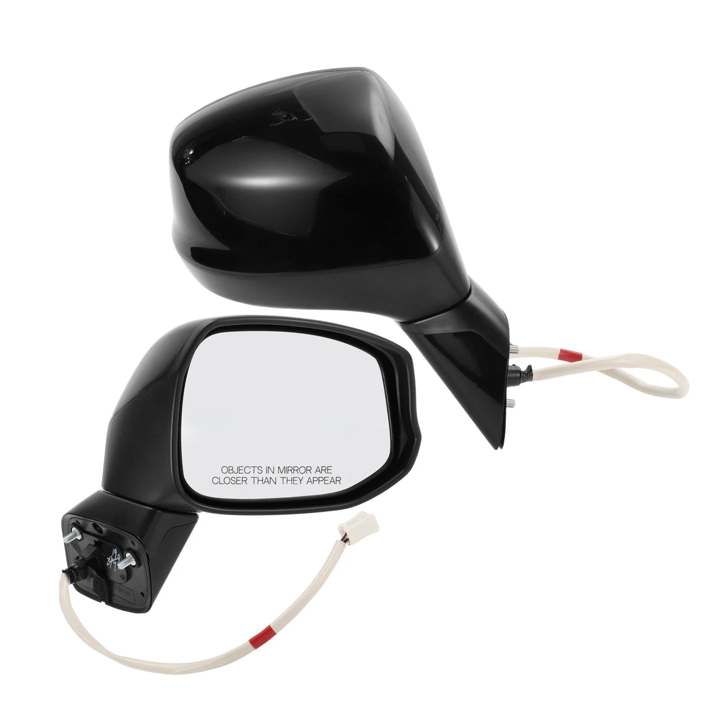 Right Door Mirror for Honda Civic (2012-2015) Manual Folding Gloss Black