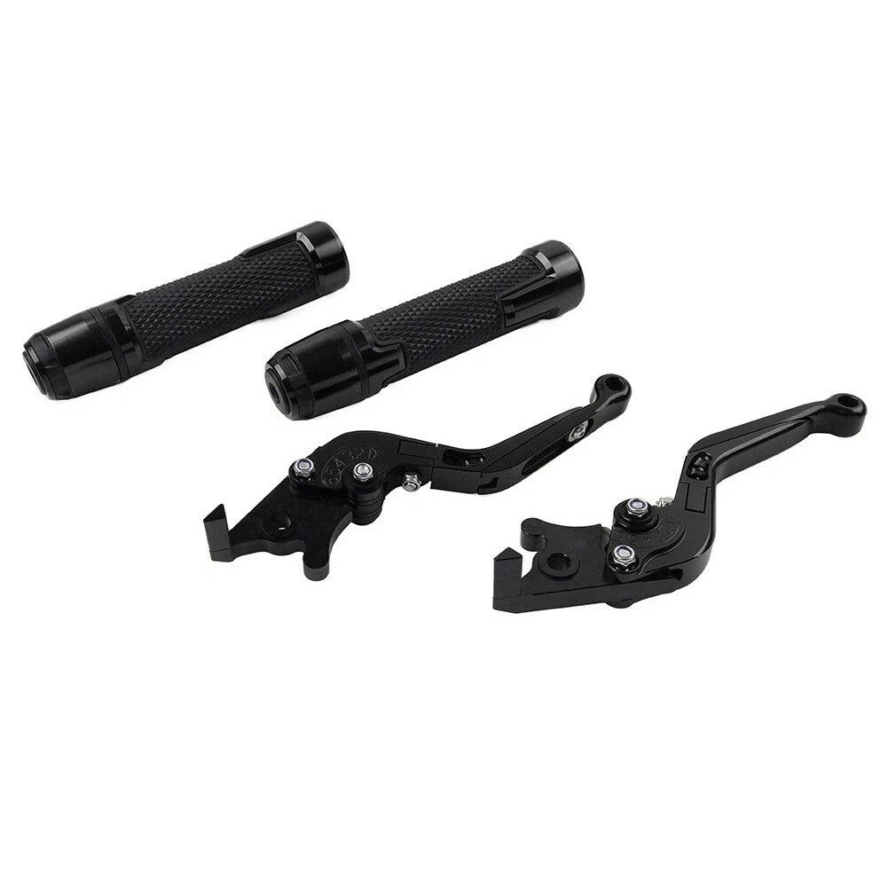 Black Brake Clutch Lever Handlebar Grip Set for Yamaha XMAX 125 250 300 400