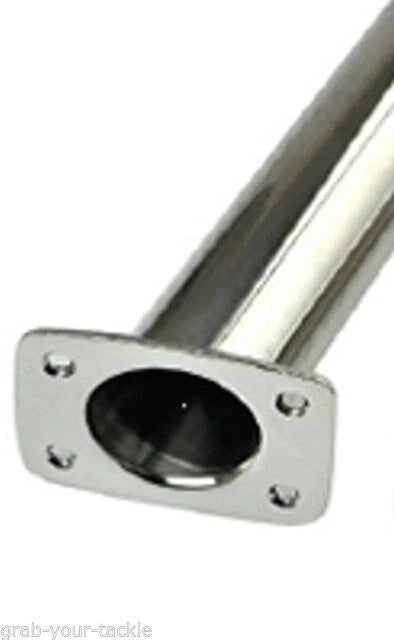 30° Fishing Rod Holder x 1 Stainless Steel Flush Mount Polished