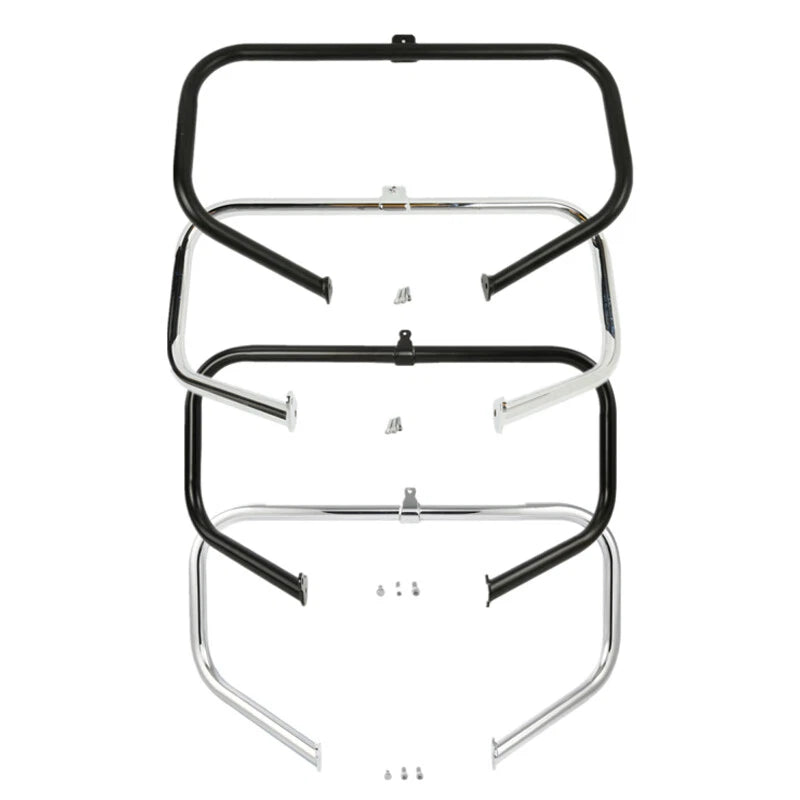Chrome/Black Highway Engine Guard Crash Bar for Harley Road King (1997-2024)