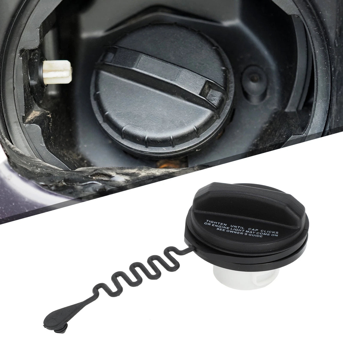 Fuel Tank Filler Cover for Volvo C30 (2008-2013) ABS Black