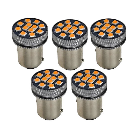 10Pcs 12V LED 1156 DRL Turn Signal Tail Light Bulbs for Car