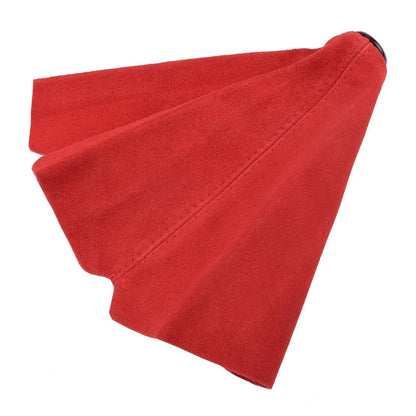 Red Matte Leather Gear Shift Knob Boot Gaiter Cover for Universal Cars