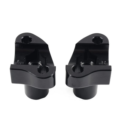2" Straight Handlebar Risers Black for Harley Dyna Sportster Softail (2000-2023)