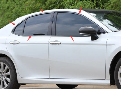 Black Window Side Molding Cover Trim for Toyota Camry 2018-2023 4-Door Sedan