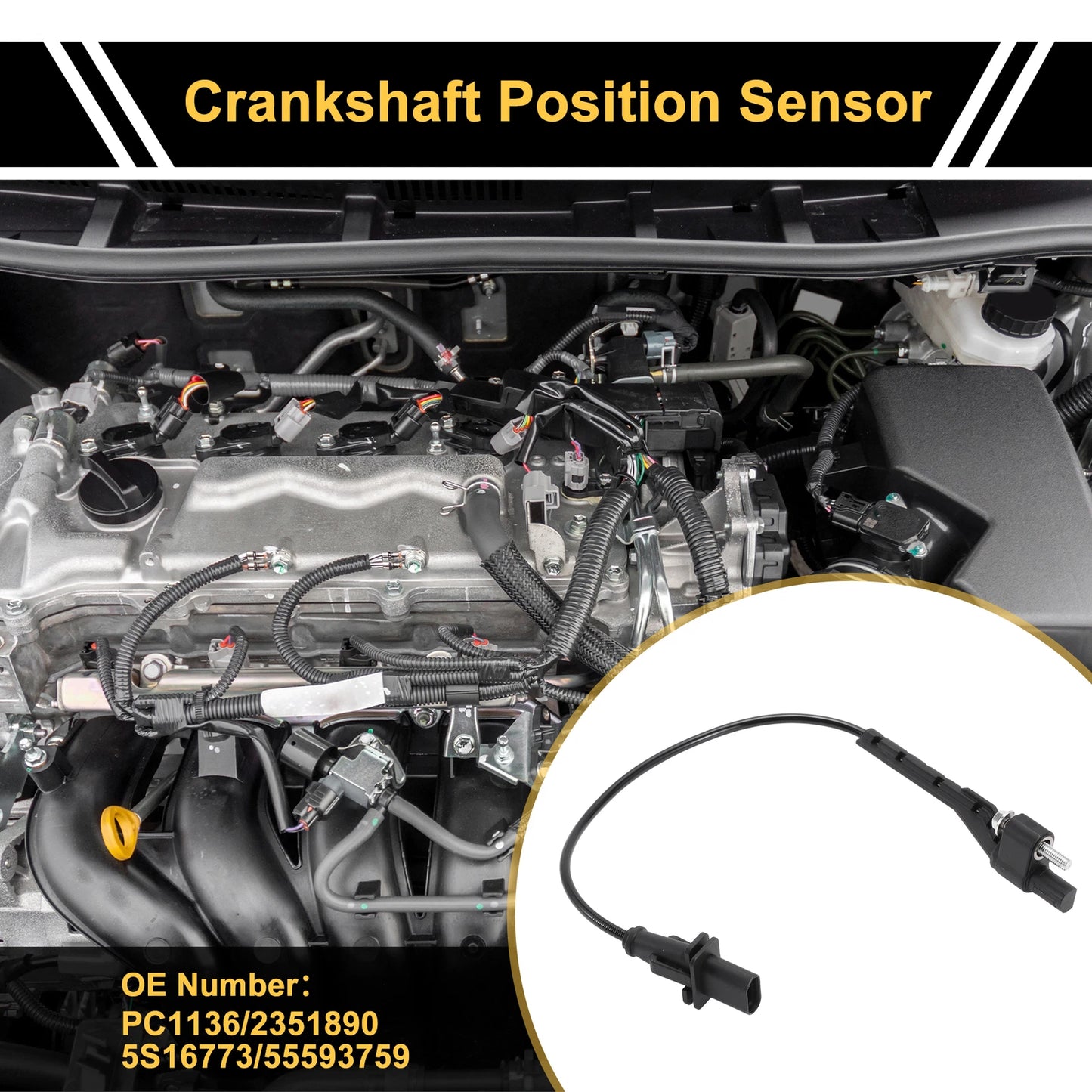 1 Pc Crankshaft Position Sensor for Chevrolet Lanos 1.3 1.4 K3A