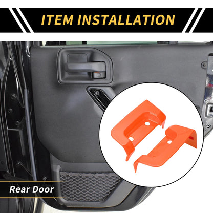 Rear Door Latch Lock Cover Trim for Jeep Wrangler JL JLU (2018-2024) Orange