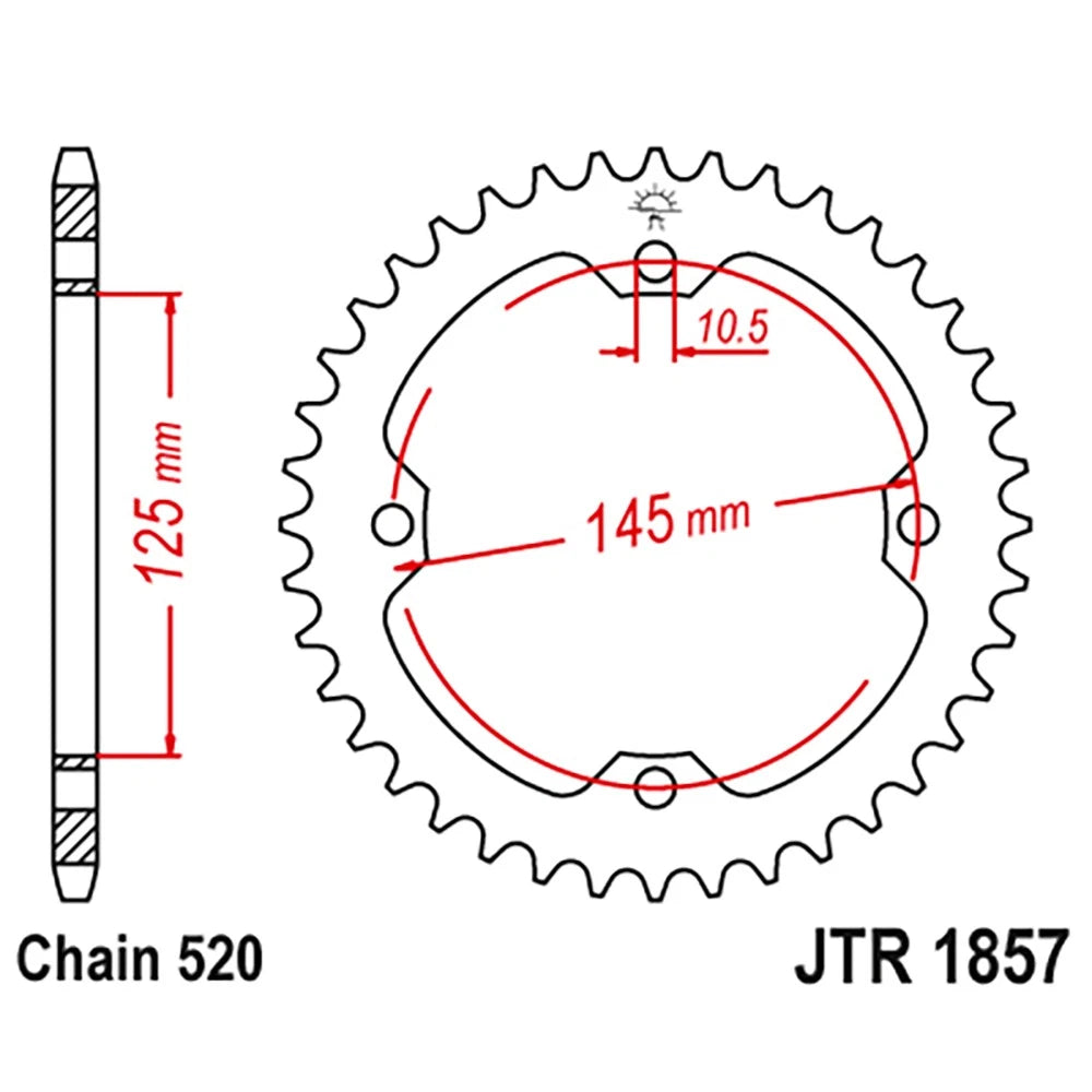 Rear Steel Sprocket 36T for Yamaha YFZ450 YFZ450R YFZ450X