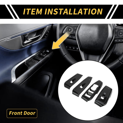 Carbon Fiber Front Door Window Switch Panel Set for Ford Ranger