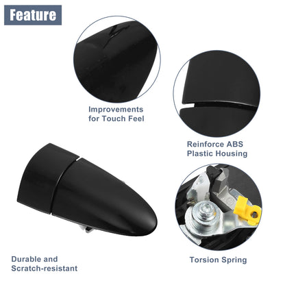 Black Front Right Exterior Door Handle for Honda CR-Z (2011-2016)