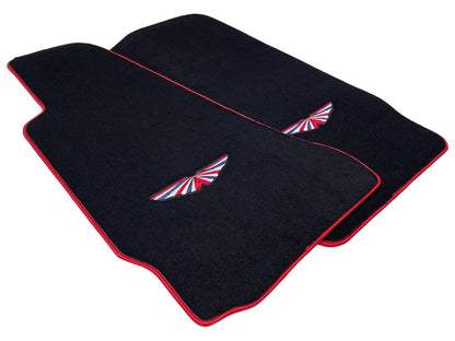 Floor Mats for Aston Martin Vantage V8 Convertible 2004-2017 Black Red Trim