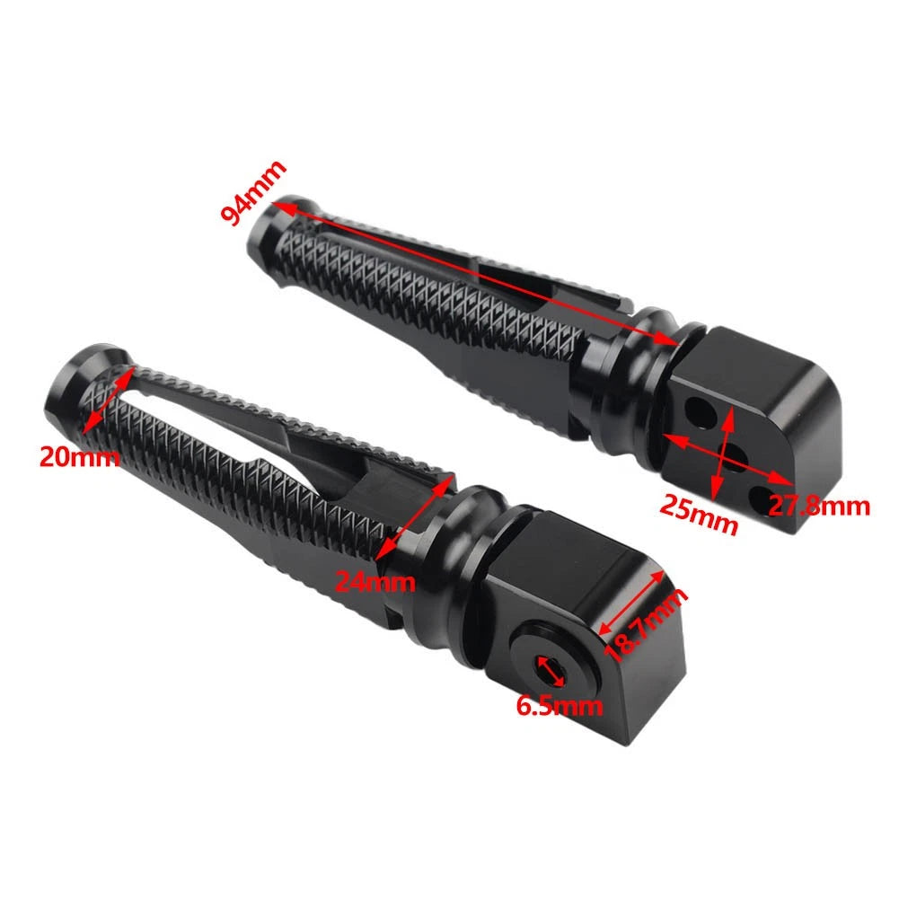 Rear Footrest Pegs for Kawasaki Z300, Z400, Z650, Z900, ZX6R (2015-2023)