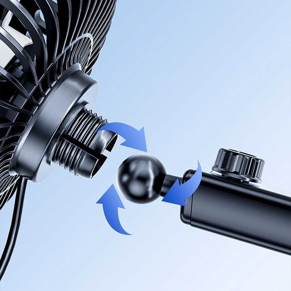 Desk USB Fan and Car Fan with Adjustable Speed Settings