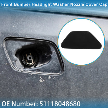 Washer Nozzle Cover Cap Front Right for BMW 528i (2011-2016) Black