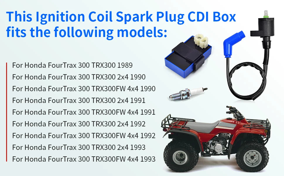 Racing Ignition Coil CDI BOX for Honda TRX300FW FourTrax (1990–1993)