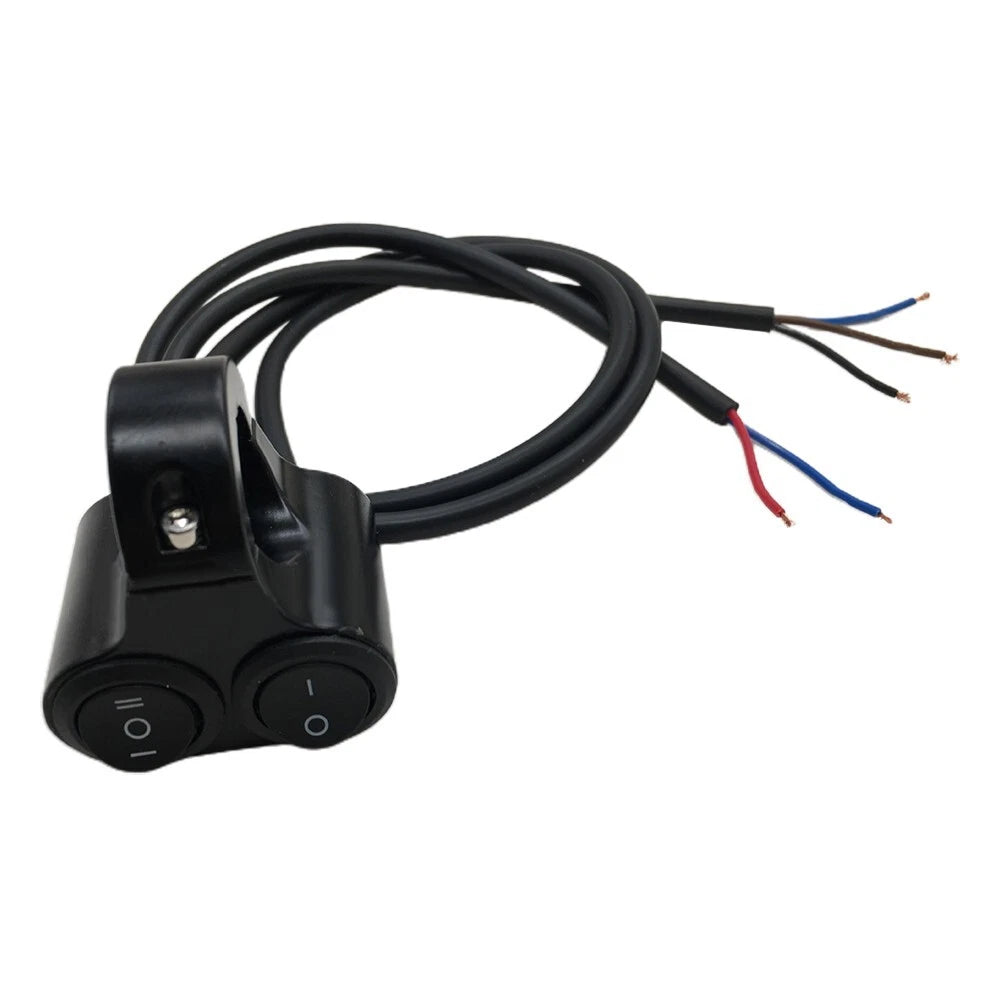10A Switch 22mm 7/8" Dual Button Fittings Fog Spot Light Handlebar for ATV