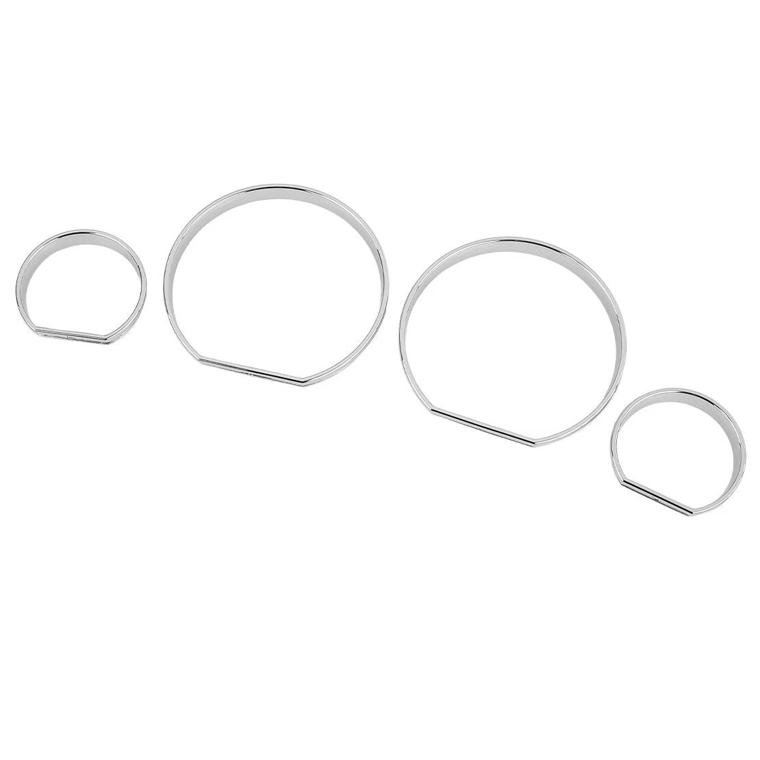 Silver Dashboard Instrument Gauge Panel Ring Cover for BMW 3 Series E46 (2000-2006)