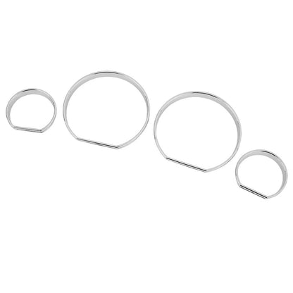 Silver Dashboard Instrument Gauge Panel Ring Cover for BMW 3 Series E46 (2000-2006)