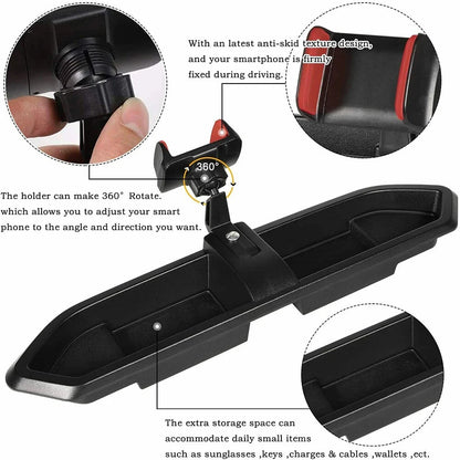Dash Tray Phone Holder with Storage Box for Jeep Wrangler JL (2018-2023)