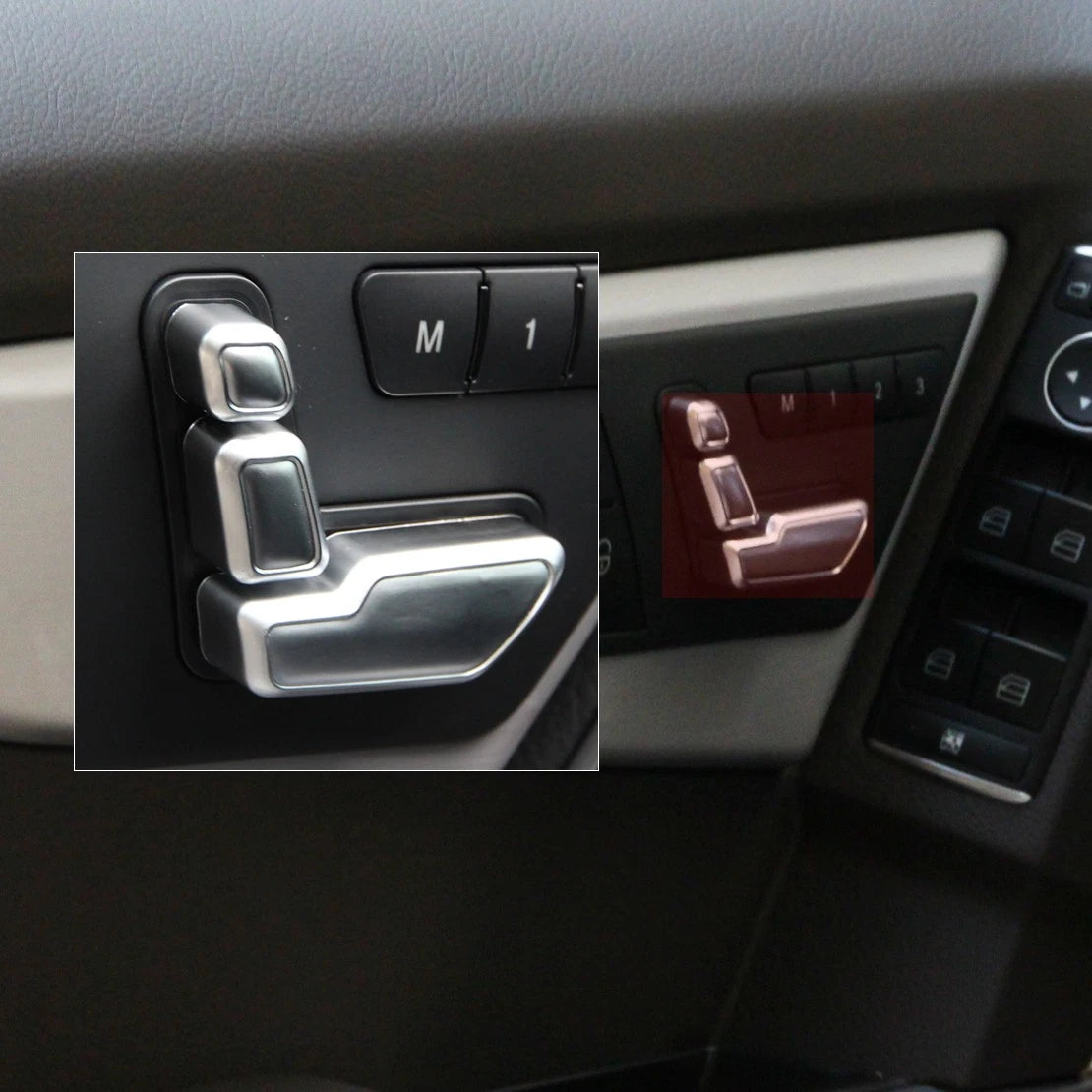 6 x Seat Switch Button Trim Covers for Mercedes W212 W246 (2010-2018)