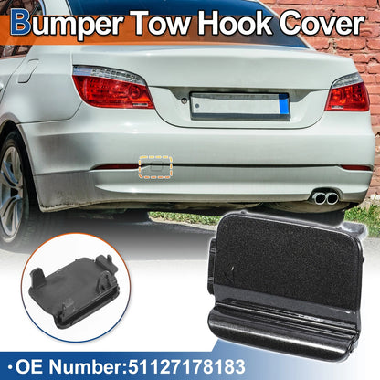 Rear Car Bumper Tow Hook Cover for BMW 528i 535i 550i Dark Gray