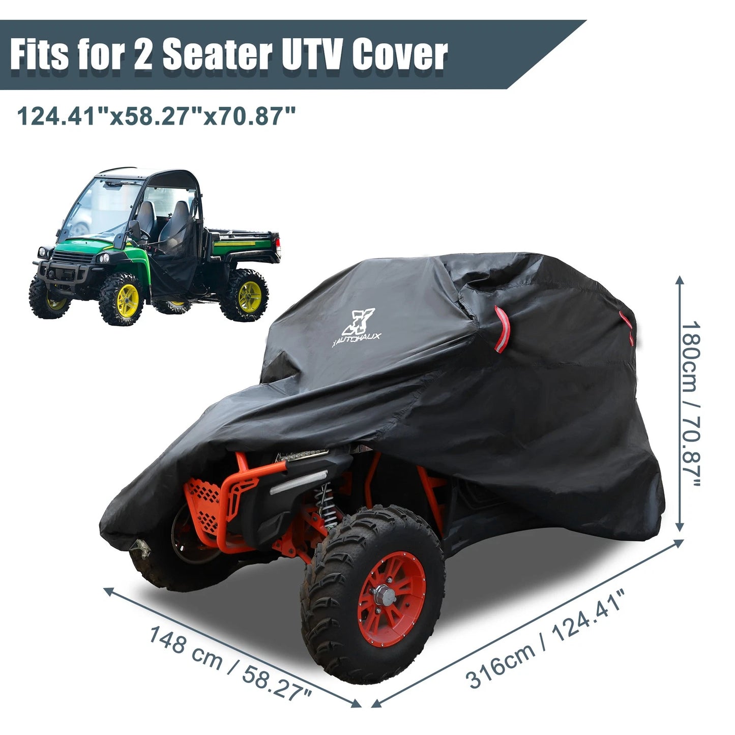 UTV Cover Rain Shade Storage Cover for Polaris RZR 570 900 1000 (2015–2022)