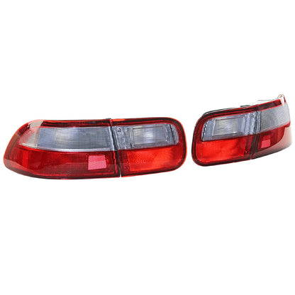 2 x Red White Rear Tail Light Lamps for Honda Civic EG EJ (1992-1995)
