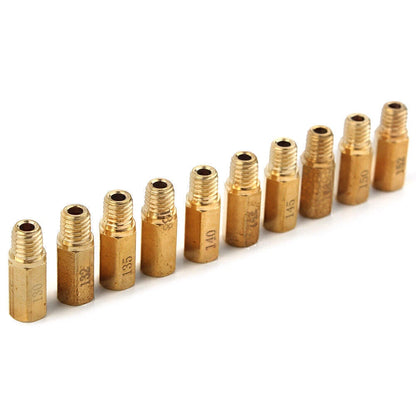 10pcs Carburetor Main Jet Set for Keihin PWK PE OKO KOSO (130-152)
