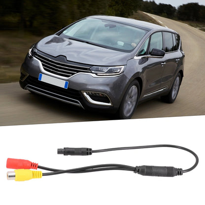 Connector Wire-Harness for Car Backup Reverse-Camera 4-Pin Male to CVBS Female