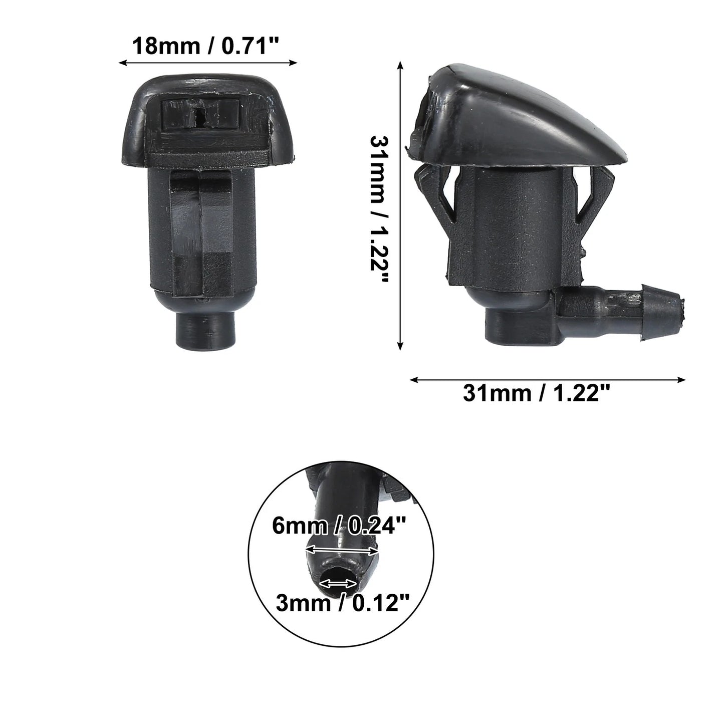 Front Windshield Washer Nozzles Washer Spray Jet for Toyota Tacoma (2005–2015)