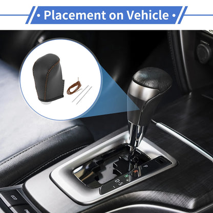 Car Gear Shift Knob Cover for Nissan Altima (2019-2024) Black Brown