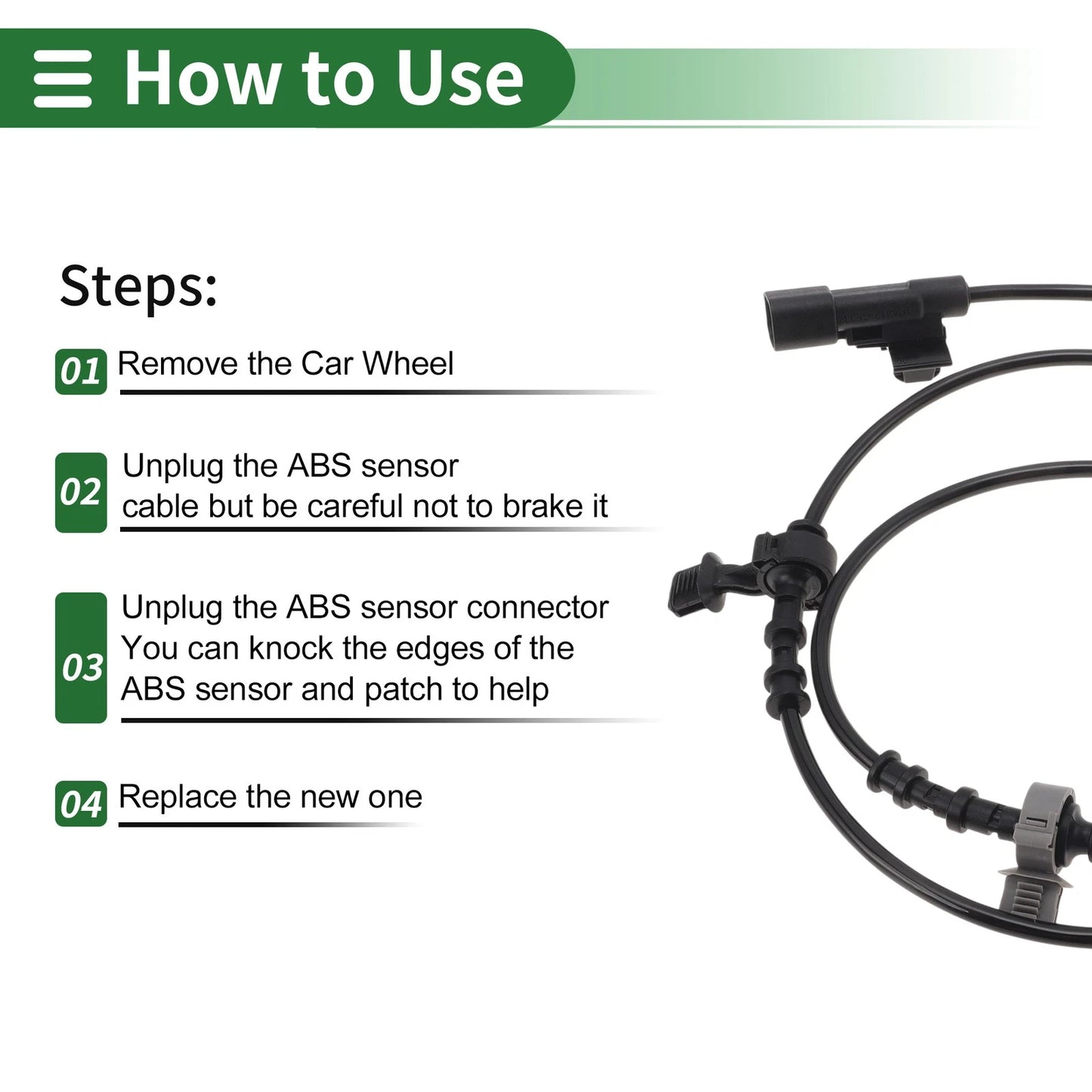 ABS Wheel Speed Sensor for Chevrolet Malibu Rear Right