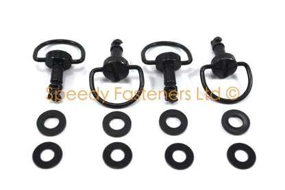 dzus Schrauben 4 Schwarz 17mm for Yamaha R1 R6 Ducati