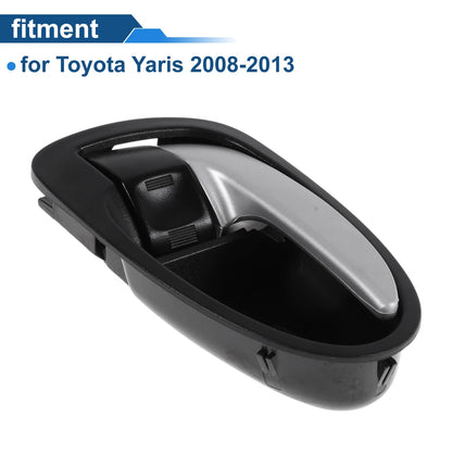 Driver Side Interior Door Handle for Toyota Yaris (2008-2013) Black Chrome
