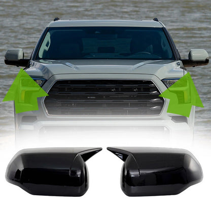 Bright Black Side Mirror Covers for Toyota Tundra (2022-2024)