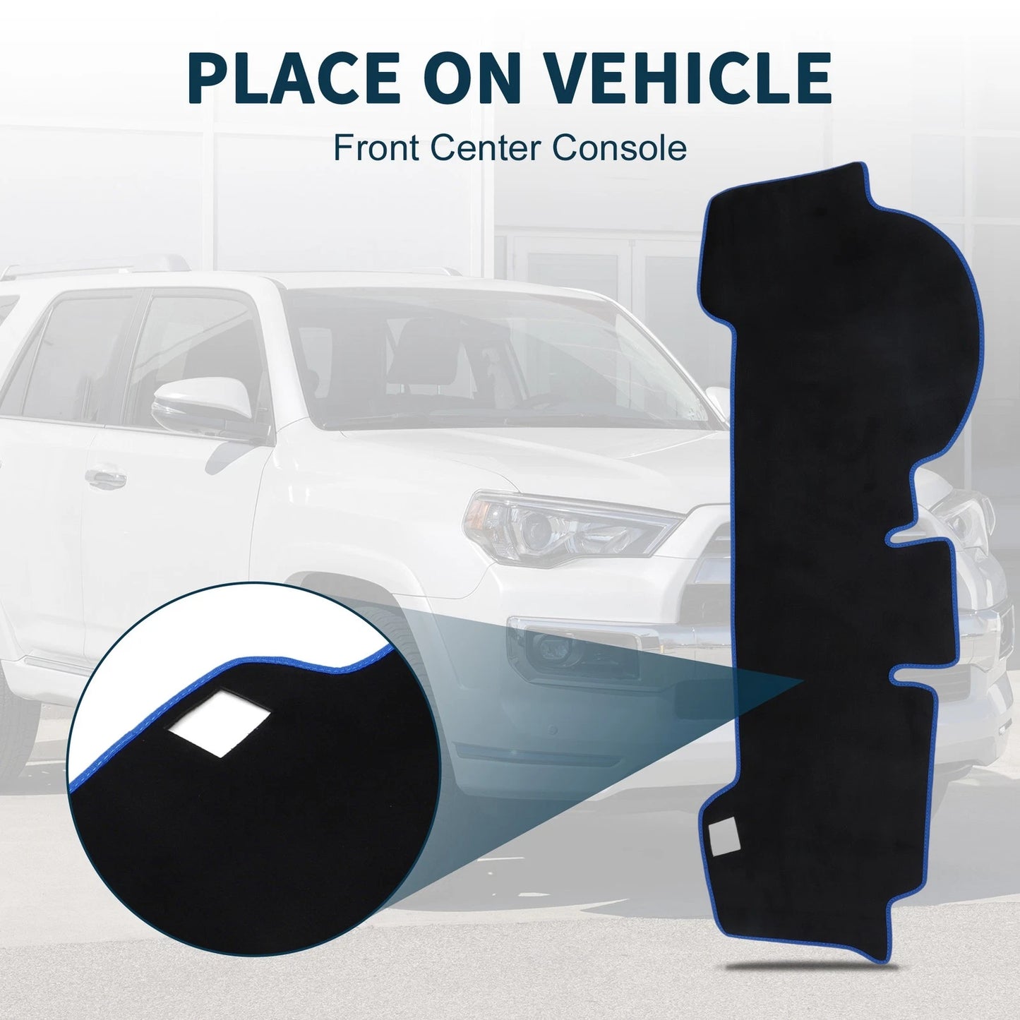 Dashboard Cover Mat for Honda N-WGN JH3/JH4 Sun Protector Black Blue (2013-2020)
