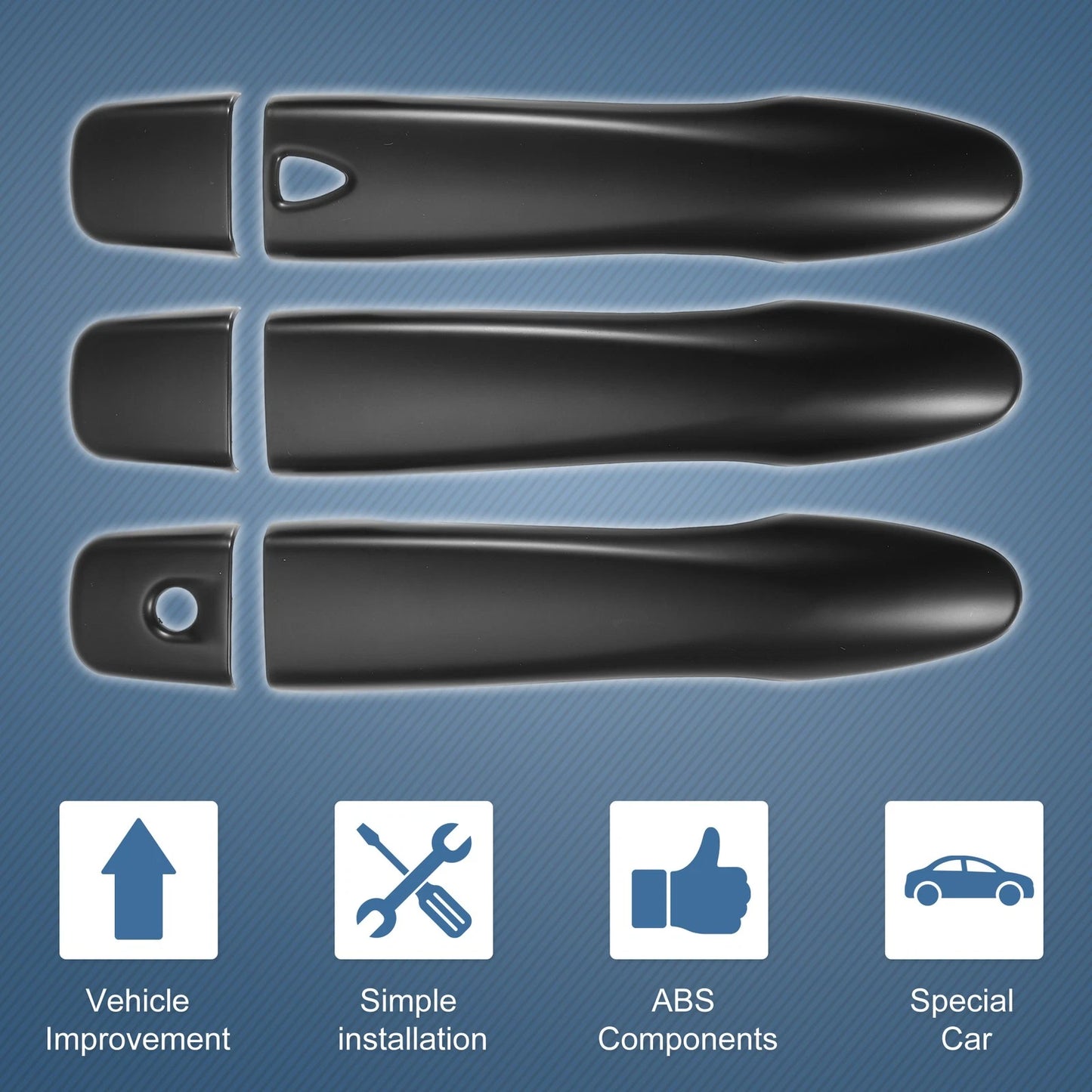 Automotive Door Handle Cover Trim  for Nissan Rogue (2014-2019) Matte Black