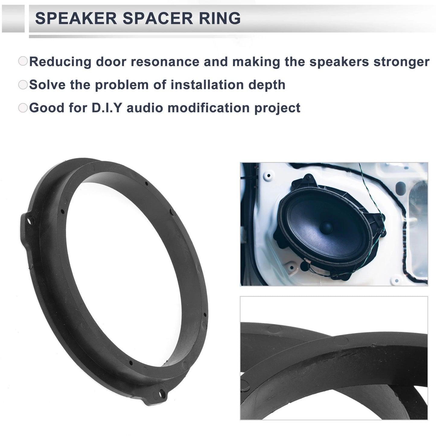 Speaker Spacer Ring Adapter for Ford C-Max 6.5" Speakers 2 x Pcs