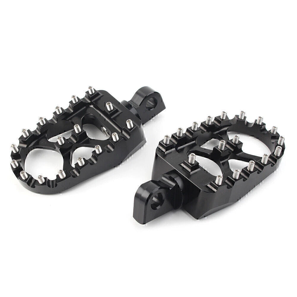 Black  Wide Fat Foot Pegs MX Style for Harley Dyna Sportster Bobber
