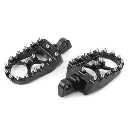 Black  Wide Fat Foot Pegs MX Style for Harley Dyna Sportster Bobber