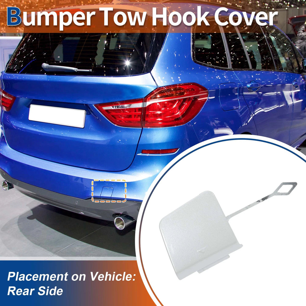 Rear Bumper Tow Hook Cover for BMW 2 Series F45 (2014-2021)