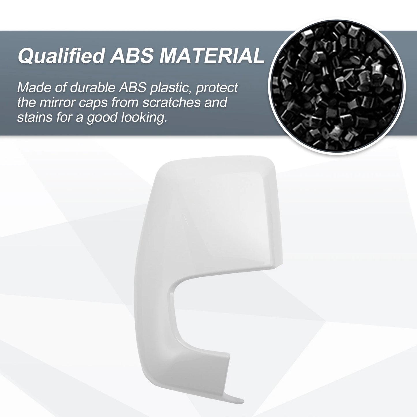 Right Side Rearview Mirror Cover Cap White for Ford Transit Custom (12-23)