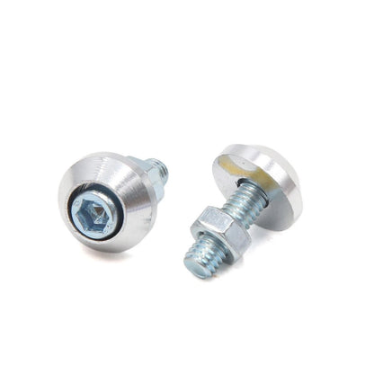 10pcs Silver Tone Aluminum Alloy License Plate Bolts Screws for Scooter