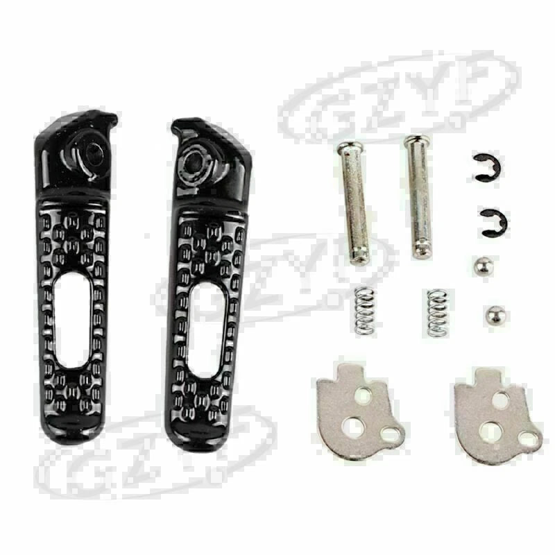 Rider Rear Foot Pegs Set for Honda CBR600RR (2003-2014) - Black Footrests
