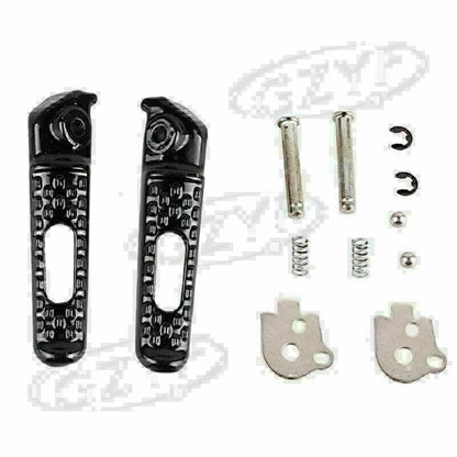 Rider Rear Foot Pegs Set for Honda CBR600RR (2003-2014) - Black Footrests
